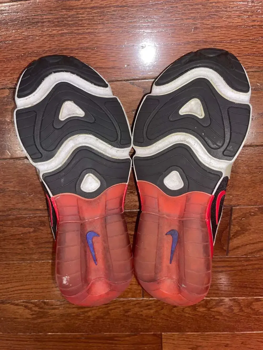 Nike Air‎ 200 Sneakers Y2K Chunky Trainers Beige Black Red Size 4.5Y